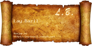 Lay Bazil névjegykártya